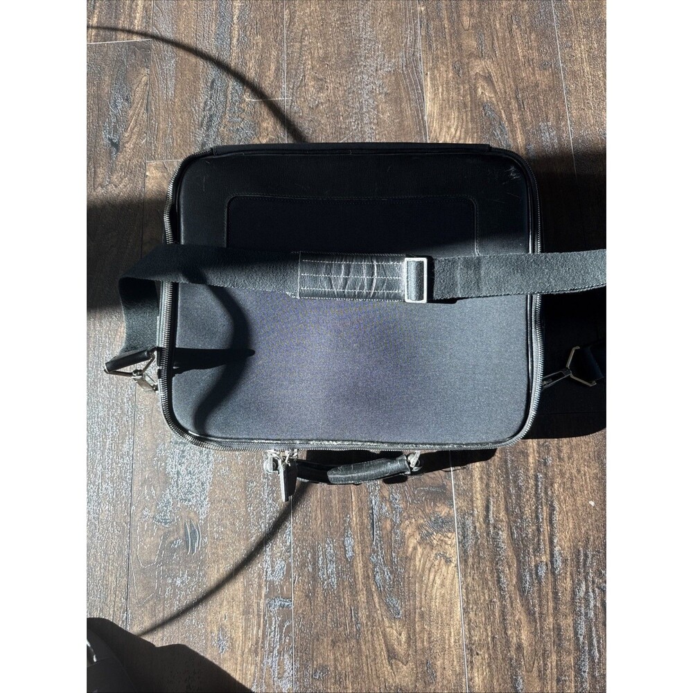 Ermenegildo Zegna Men's Leather Nylon Messenger Laptop Bag